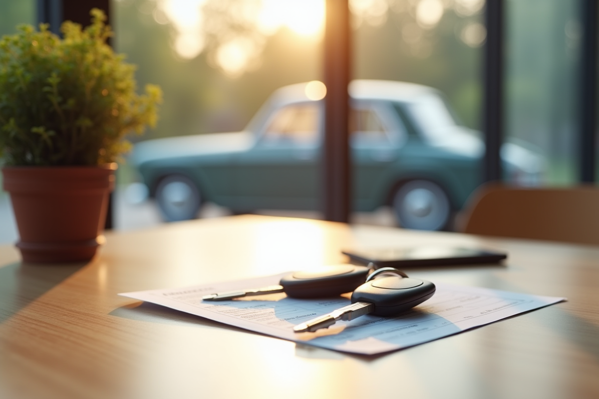 Clés de voiture et documents d