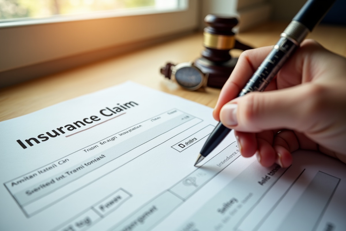 Une main tenant un formulaire de déclaration d