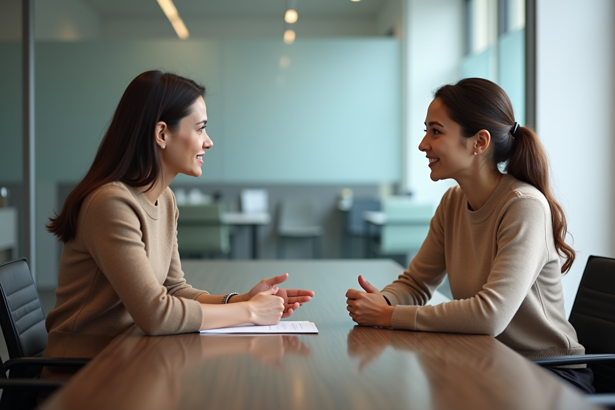 Deux femmes discutant lors d