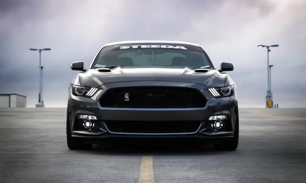 black Shelby car on road