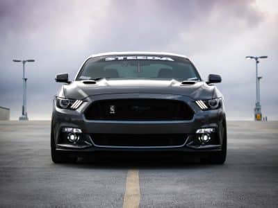 black Shelby car on road