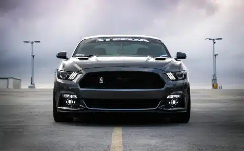 black Shelby car on road